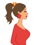 帽子をかぶったり髪を結んでいたりすることが多い